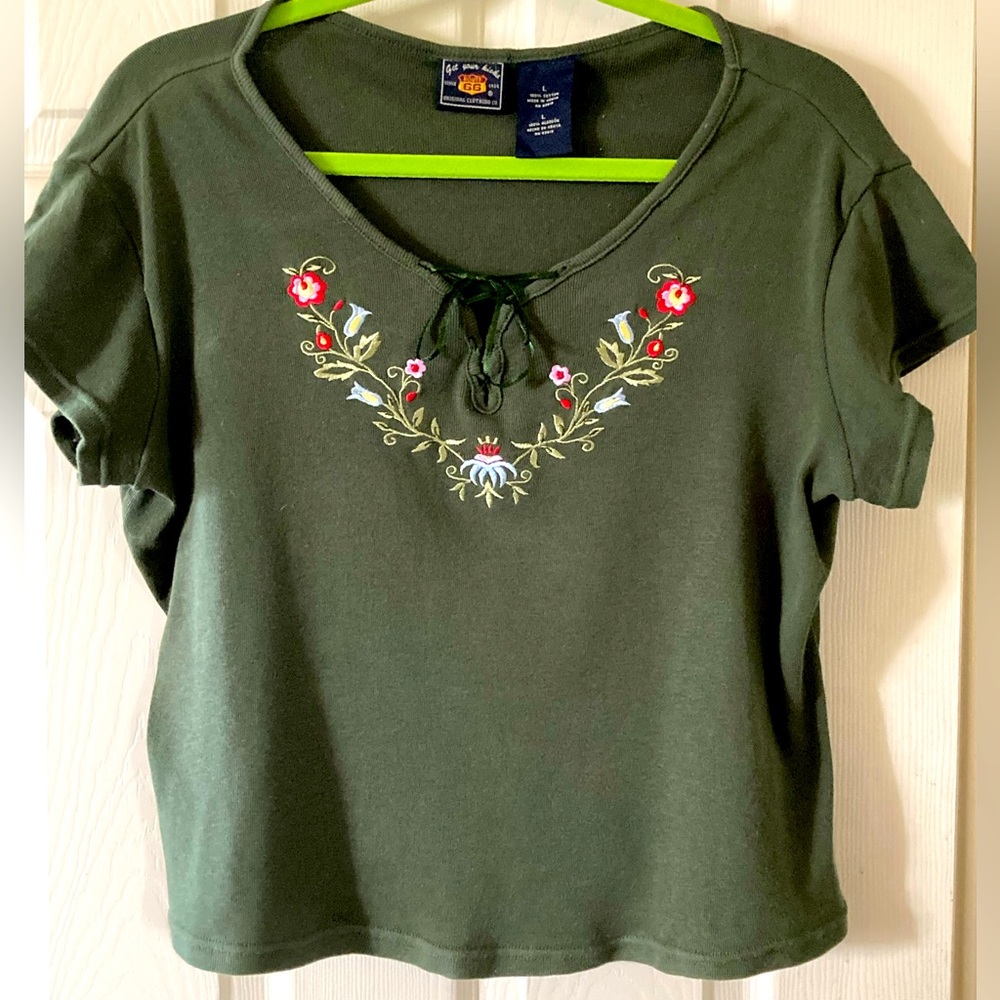 Embroidered Neckline